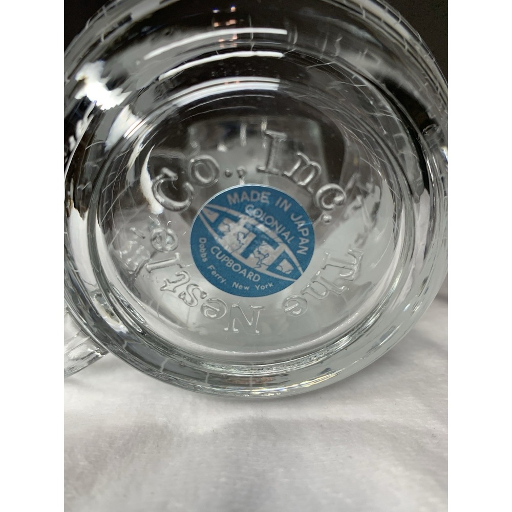 4 Vintage 1970s Nestle Nescafe World Globe Map Etched Clear Glass Coffee Mugs - Picture 4 of 5